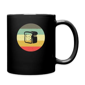 Bread baker's snack sandwich vintage gift idea - Full Colour Mug - black - Right