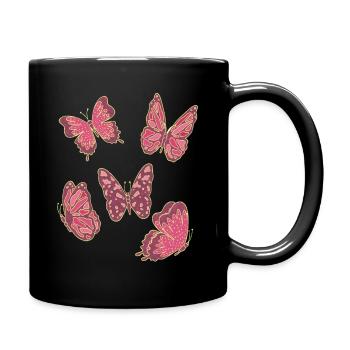 Butterfly butterfly nature - Full Colour Mug - black - Right