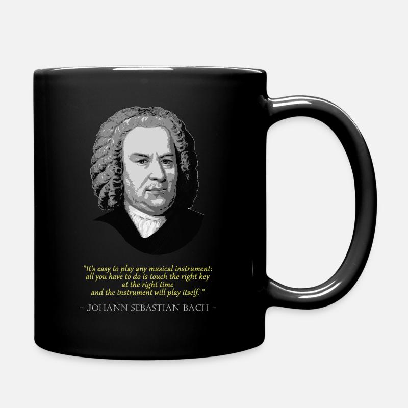 Johann Sebastian BachZitat - Tasse einfarbig - Schwarz
