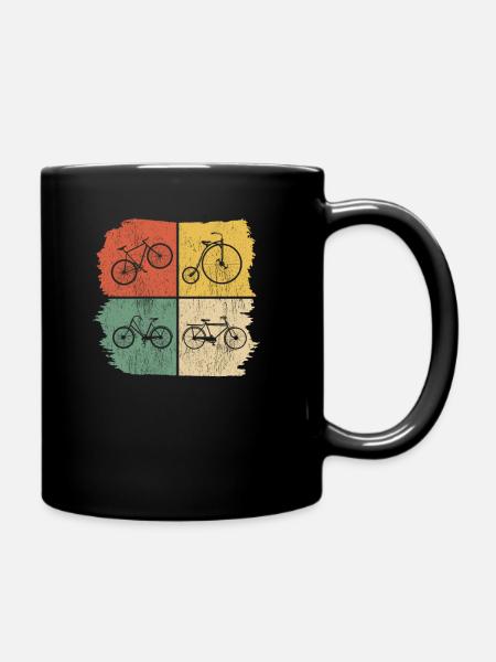 Fahrrad Vintage Retro Bike - Full Colour Mug - black
