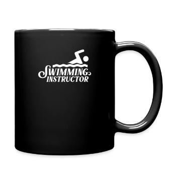 Entraîneur de natation apprenant à nager - Mug uni - noir - Droite