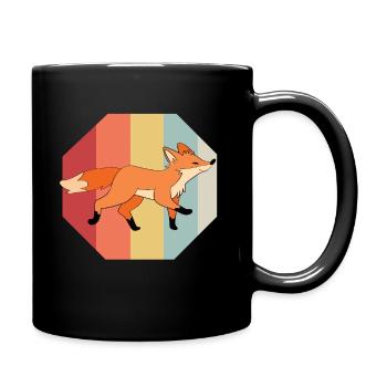 Fuchs - Tasse einfarbig - Schwarz - Rechts