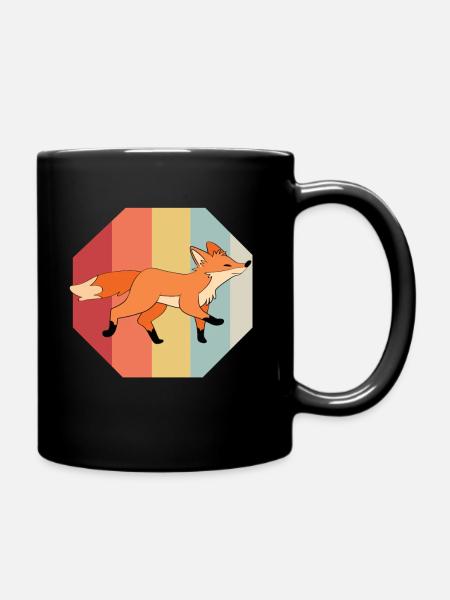 Fuchs - Tasse einfarbig - Schwarz
