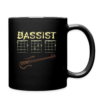 Papa guitare basse - Mug uni - noir - Droite