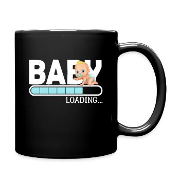 Baby Loading Pregnancy Gift - Full Colour Mug - black - Right