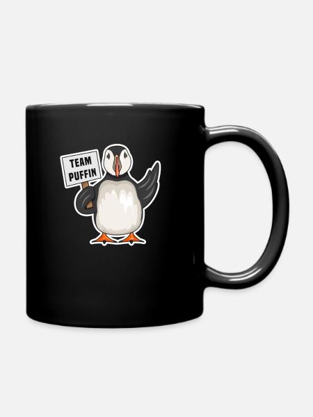 Puffin Gschenk for Puffin Fan - Full Colour Mug - black