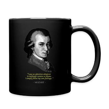 Mozart Citation - Mug uni - noir - Droite