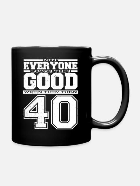 40th birthday man 40th birthday - Full Colour Mug - black