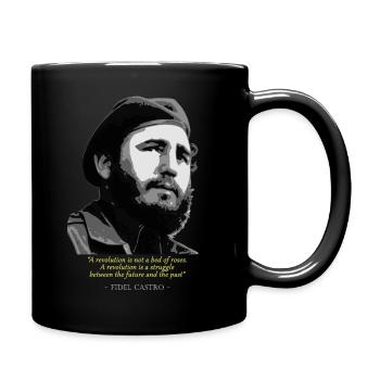 Fidel Castro Zitat - Tasse einfarbig - Schwarz - Rechts