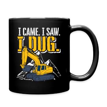 Excavator - Full Colour Mug - black - Right
