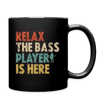 Bassist Bass Spieler - Tasse einfarbig - Schwarz - Rechts