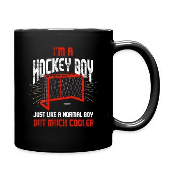 Hockeyeur Garçon - Mug uni - noir - Droite