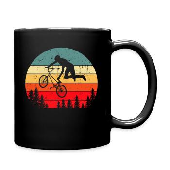 BMX stunt dirt bike retro vintage freestyle - Full Colour Mug - black - Right