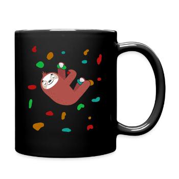 Mur de blocs d'escalade paresseux colorés - Mug uni - noir - Droite