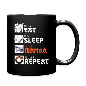 manger sommeil manga répéter - Mug uni - noir - Droite