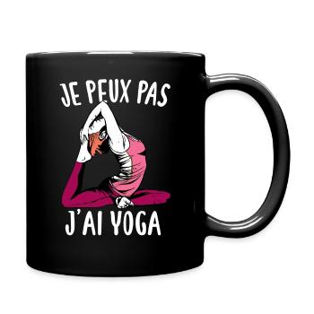 Je Peux Pas J'ai Yoga - Mug uni - noir - Droite