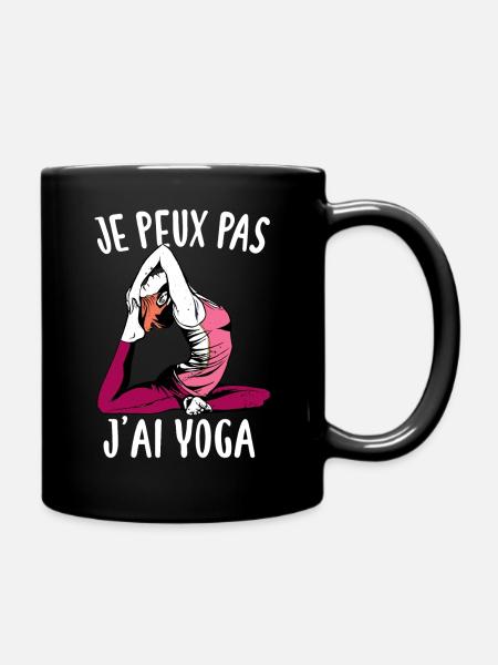 Je Peux Pas J'ai Yoga - Mug uni - noir