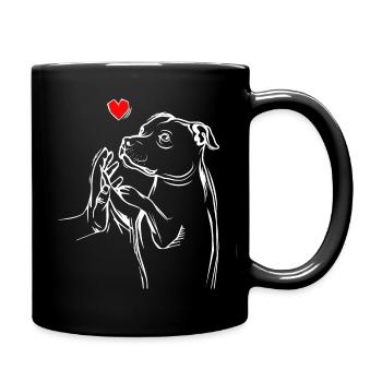 Staffordshire Bull Terrier Dear Mistress Dogs - Full Colour Mug - black - Right