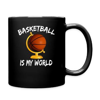 Idée cadeau joueur de basket- globe streetball - Mug uni - noir - Droite
