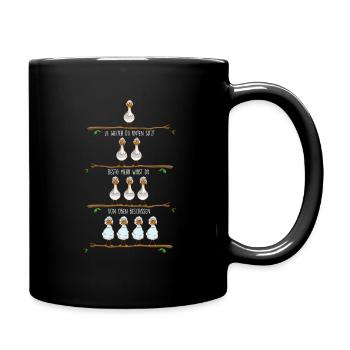 Möwen Hierarchie von oben beschießen Norddeutsche - Tasse einfarbig - Schwarz - Rechts