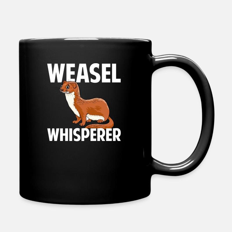 Wieselflüsterer, Wiesel - Tasse einfarbig - Schwarz
