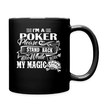 Poker Ich bin ein Poker - Tasse einfarbig - Schwarz - Rechts