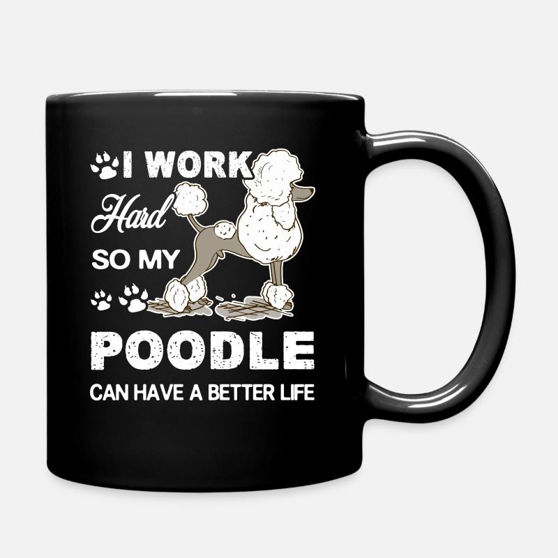Pudel Liebe meinen Pudel - Tasse einfarbig - Schwarz