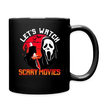 Regarder des films d'horreur - Mug uni - noir - Droite