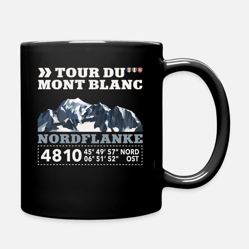 Tour du Mont Blanc Montblanc Low Poly Polygon Berg - Tasse einfarbig - Schwarz