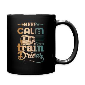 Train driver - Full Colour Mug - black - Right