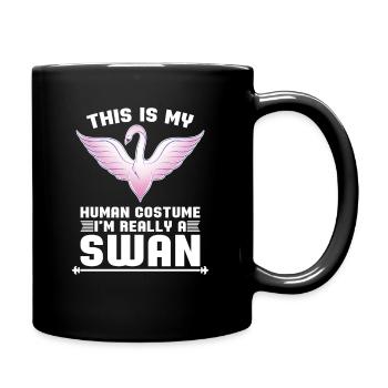 Cygne - Mug uni - noir - Droite