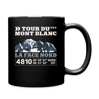 Tour du Mont Blanc France Italie Suisse Montagne - Full Colour Mug - black - Right
