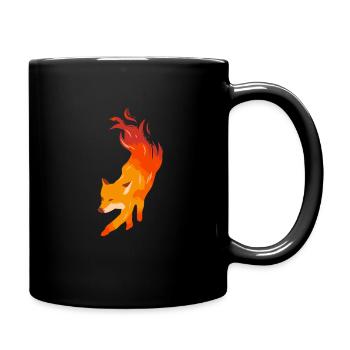 Cadeau d'artiste et de fan de renard de feu - Mug uni - noir - Droite