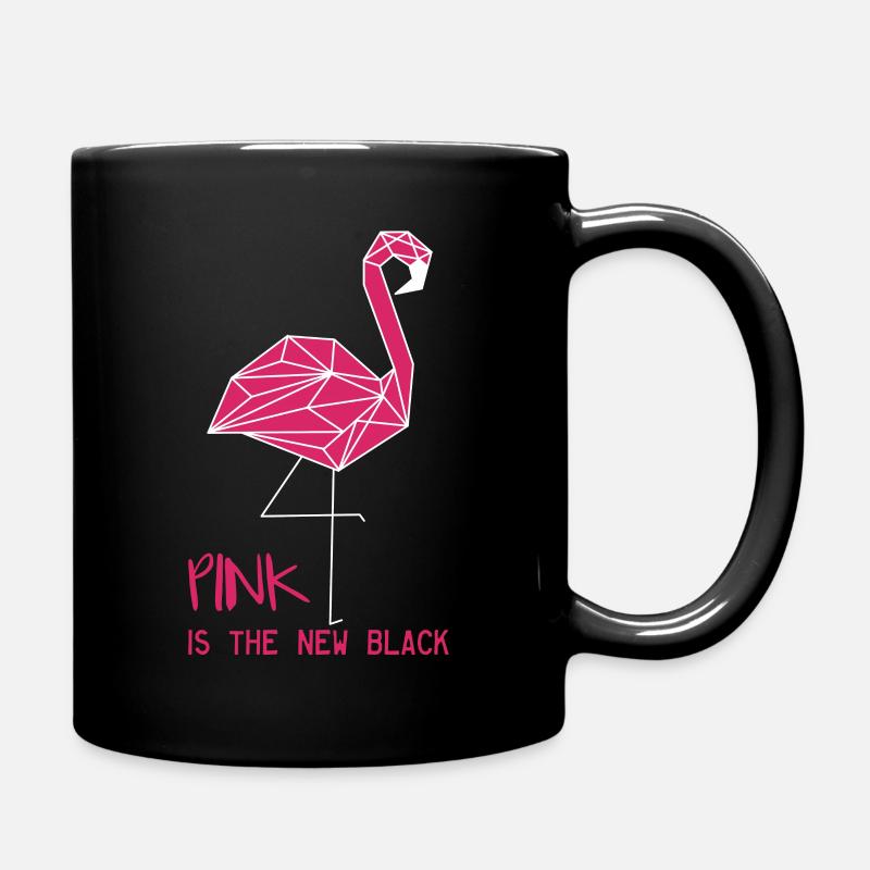 Flamingo pink is the new black - Tasse einfarbig - Schwarz