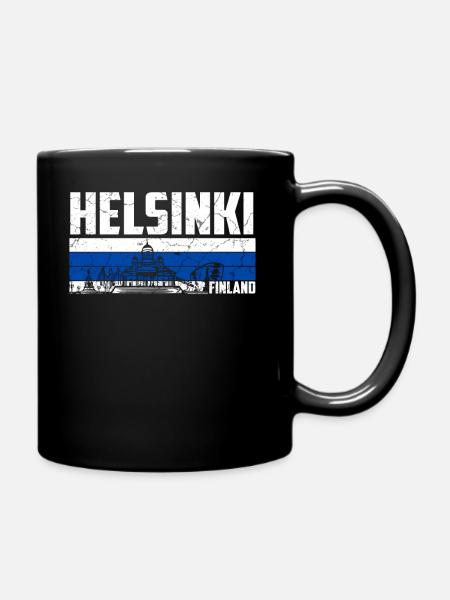 Helsinki, Finlande - Mug uni - noir