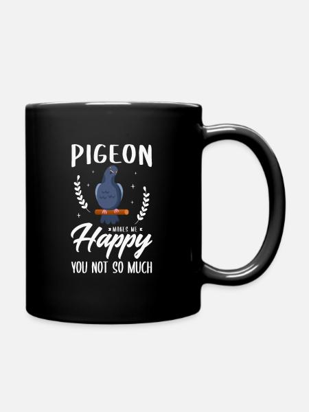 Pigeons Gifts for a pigeon fanciers - Full Colour Mug - black
