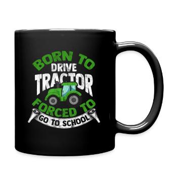 Traktor - Tasse einfarbig - Schwarz - Rechts