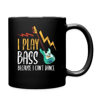 Bass Spieler Vintage - Tasse einfarbig - Schwarz - Rechts