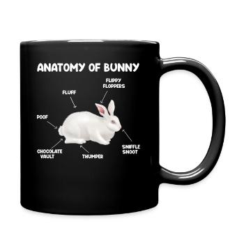 Bunnies rabbits easter - Full Colour Mug - black - Right