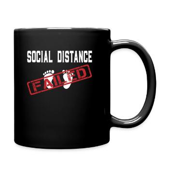 Social Distance Lockdown Quarantine drôle - Mug uni - noir - Droite
