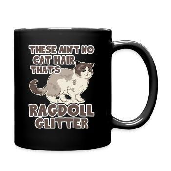 Dies ist kein Katzenhaar, das Ragdoll Glitter Tee ist - Tasse einfarbig - Schwarz - Rechts