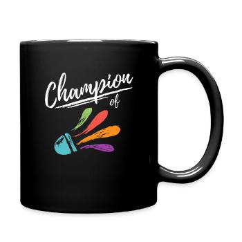 CHAMPION DE BADMINTON / JOUEUR DE PLUMES CADEAU - Mug uni - noir - Droite