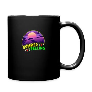 Summer Feeling Sommer Strand Meer Sonnenuntergang - Tasse einfarbig - Schwarz - Rechts