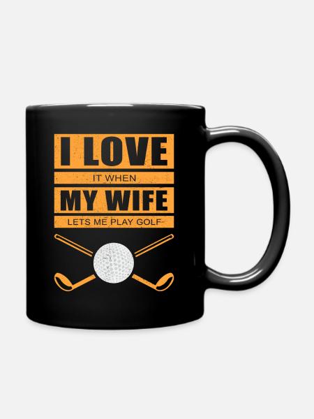 Golfspieler Golf Geschenk Golfer Lustig Golfen - Enfärgad mugg - svart