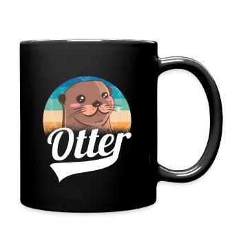 Cadeau animal mignon de loutre - Mug uni - noir - Droite