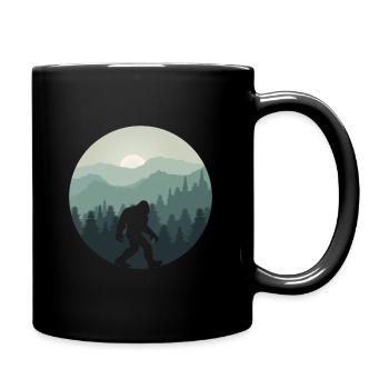 Bigfoot Mountain Forest Sasquatch Fan - Full Colour Mug - black - Right