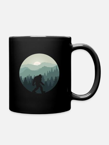 Bigfoot Berg Wald Sasquatch Fan - Tasse einfarbig - Schwarz