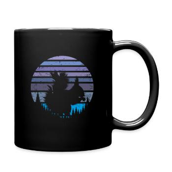 Écureuils de nuit - Mug uni - noir - Droite