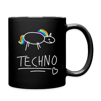 techno musique musique électronique hardtekk goa house - Mug uni - noir - Droite