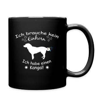 Kangal Tshirt - Kangal Hund Shirt - Tasse einfarbig - Schwarz - Rechts